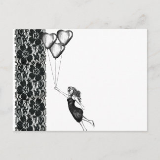 Spitzen und Balloons Postkarte