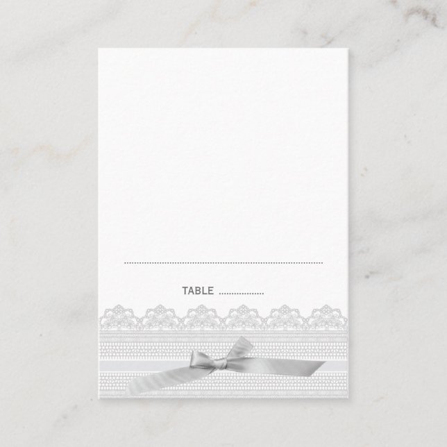 Spitzen- und Multifunktionsleisten-Platzkarten Platzkarte (Vorderseite)