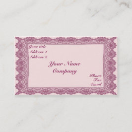 Spitzen und Rose Visitenkarte