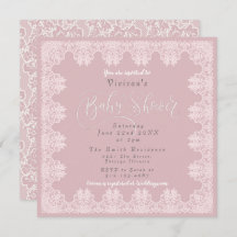 Spitzen Vintages Shabby Chic Pink Babydusche
