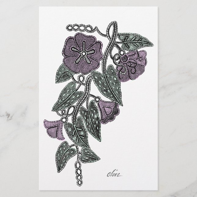 SpitzenBlume Briefpapier (Vorderseite)