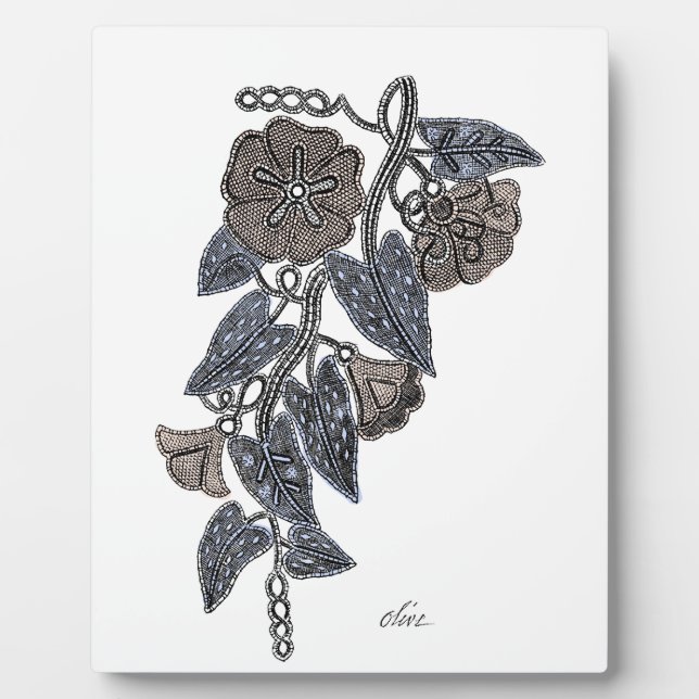 SpitzenBlume Fotoplatte (Vorderseite)