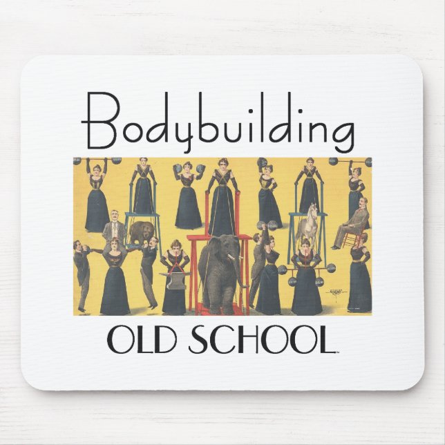 SPITZENBodybuildings-Mädchen Mousepad (Vorne)
