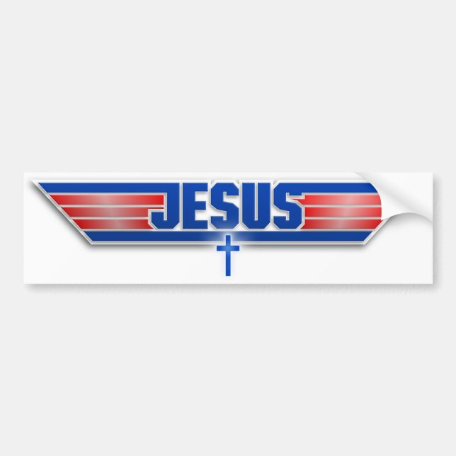 Spitzengewehr-Logo-Jesus Christus Autoaufkleber (Vorne)