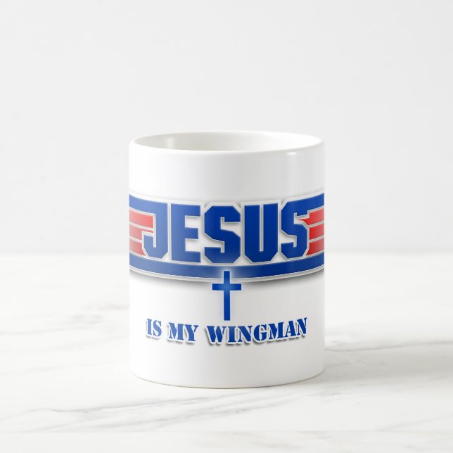 Spitzengewehr-Logo-Jesus Christus Kaffeetasse (Mittel)