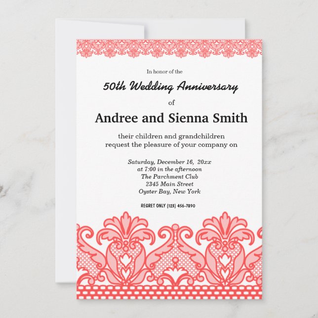 Spitzenjubiläum (rot) einladung (Vorderseite)