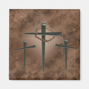 Spitzenkreuz und Dornenkrone Magnet
