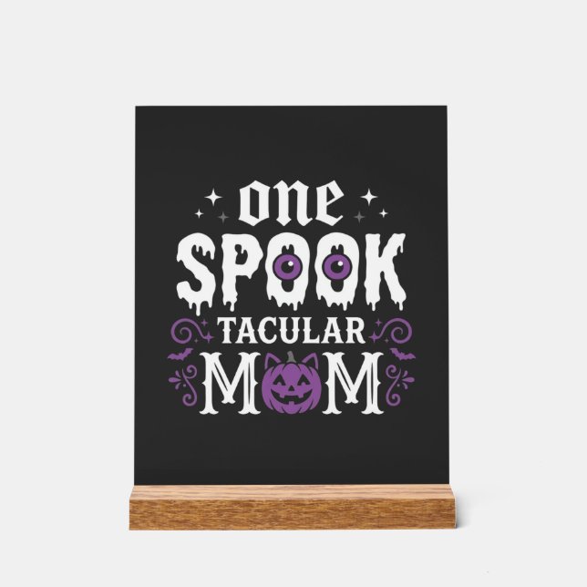 Spitzenmäßiges Halloween-Design für Mütter_1 Acrylschild (Vorderseite)