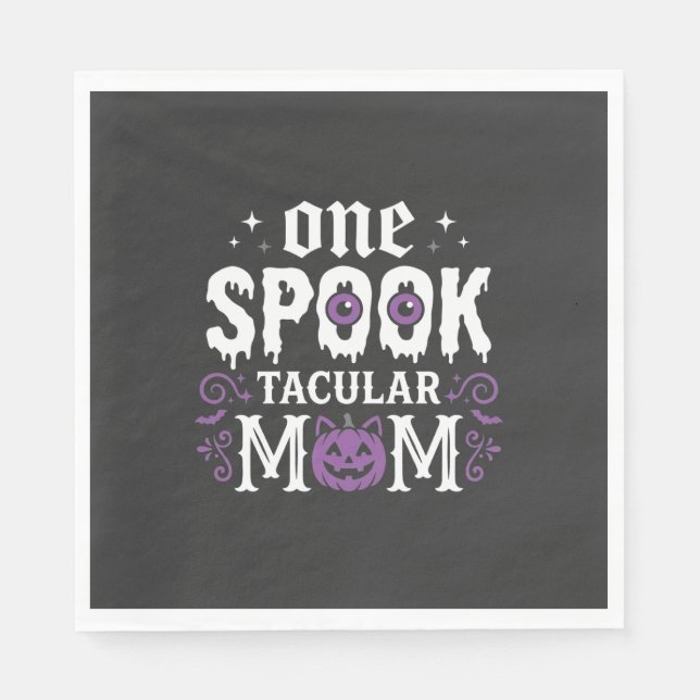 Spitzenmäßiges Halloween-Design für Mütter_1 Serviette (Vorderseite)
