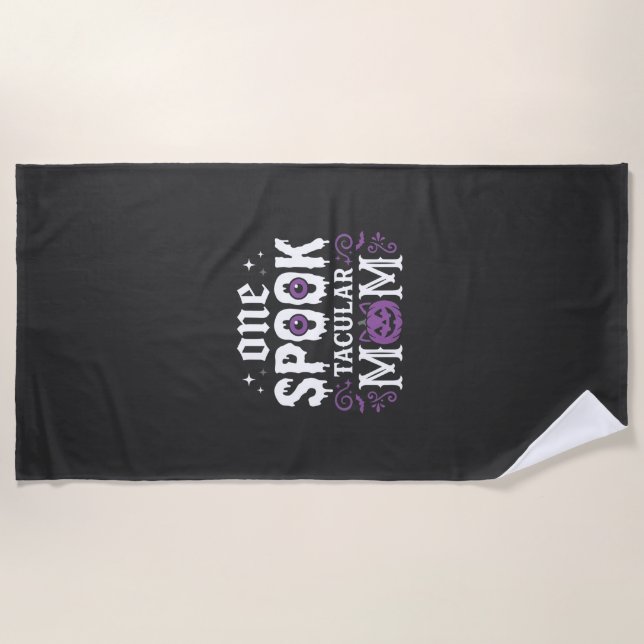 Spitzenmäßiges Halloween-Design für Mütter_1 Strandtuch (Vorderseite)