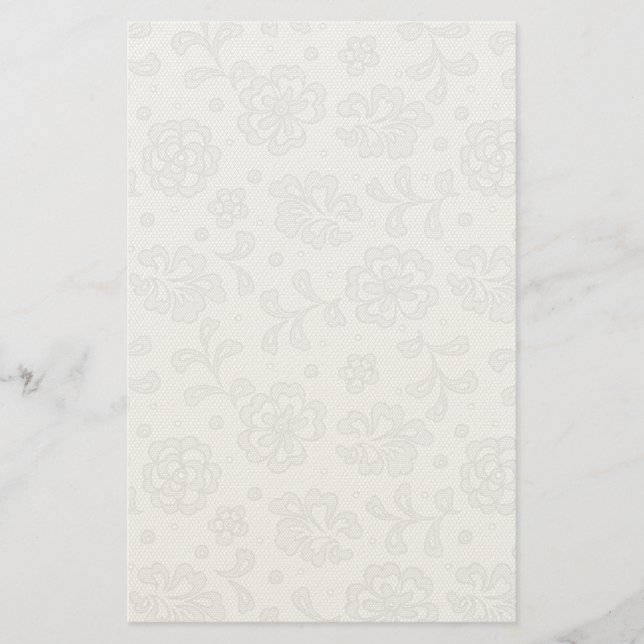Spitzenmuster, Blume Vintag 1 Briefpapier (Vorderseite)
