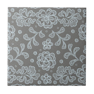 Spitzenmuster, Blumen vintage 6 Fliese