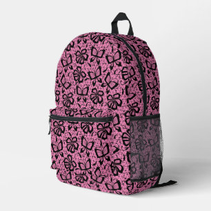 Spitzenmuster mit Schmetterlingen Bedruckter Rucksack