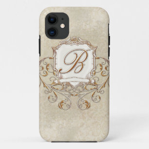 Spitzenpergament Barocke Wirbel-Monogramm Initial title_seo2