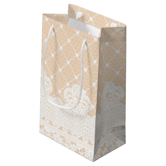 Spitzenrand Kleine Geschenktüte (Rückseite Schrägansicht)