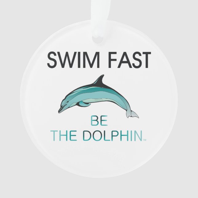 SPITZENSchwimmen-Delphin fasten Ornament (Vorderseite)