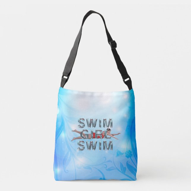 SPITZENSchwimmen-Mädchen-Schwimmen Tragetaschen Mit Langen Trägern (Rückseite)