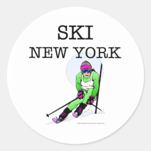 SPITZENski New York Runder Aufkleber