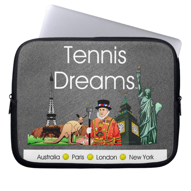 SPITZENtennis-Träume Laptopschutzhülle (Vorderseite)