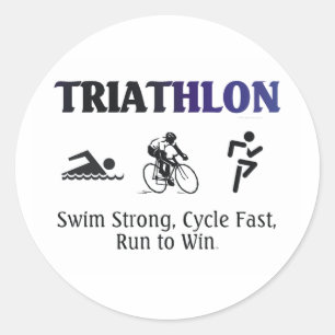 SPITZENTriathlon Runder Aufkleber