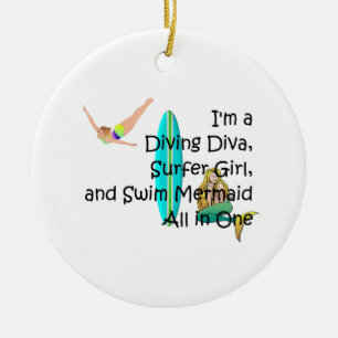 SPITZENwasser-Mädchen Keramik Ornament