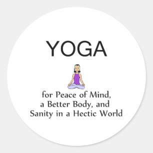 SPITZENyoga-Slogan Runder Aufkleber