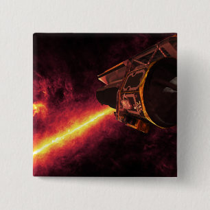 Spitzer gegen den Infrarothimmel gesehen Button