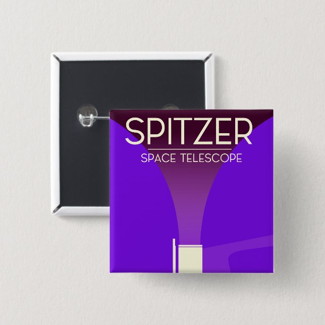 Spitzer Space Teleskop Button (Vorne & Hinten)