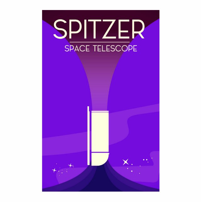 Spitzer Space Teleskop Freistehende Fotoskulptur (Vorne)