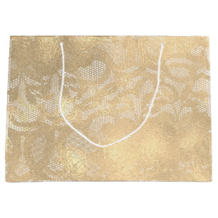 Spitzesepia-Imitat-Goldblumenbrautzauber Große Geschenktüte