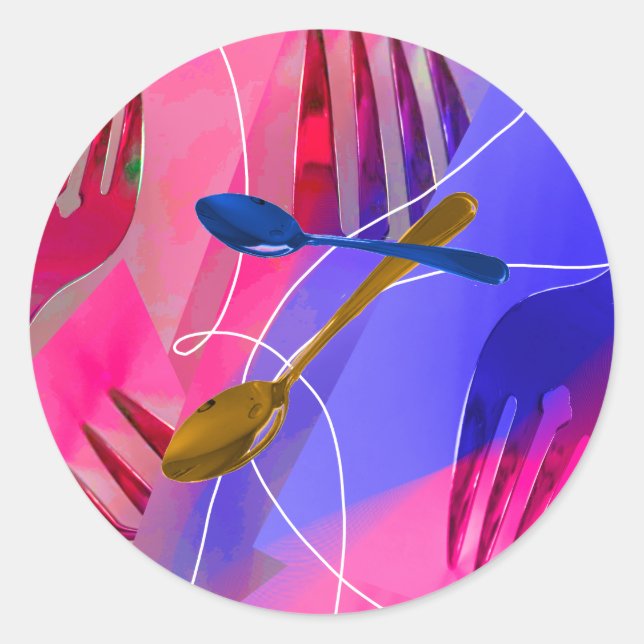 Spitzhacke Runder Aufkleber (Vorderseite)