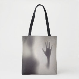 Spitzige Hand auf der Glasplatte Halloween Totbeut Tasche