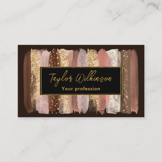 Spitzige Latte-Pinselstriche Visitenkarte (Vorderseite)