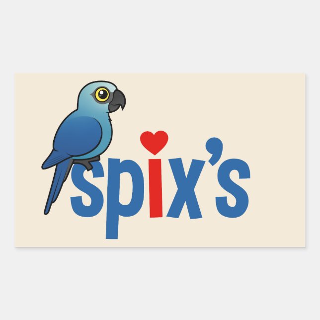 Spix-Liebe Rechteckiger Aufkleber (Vorderseite)