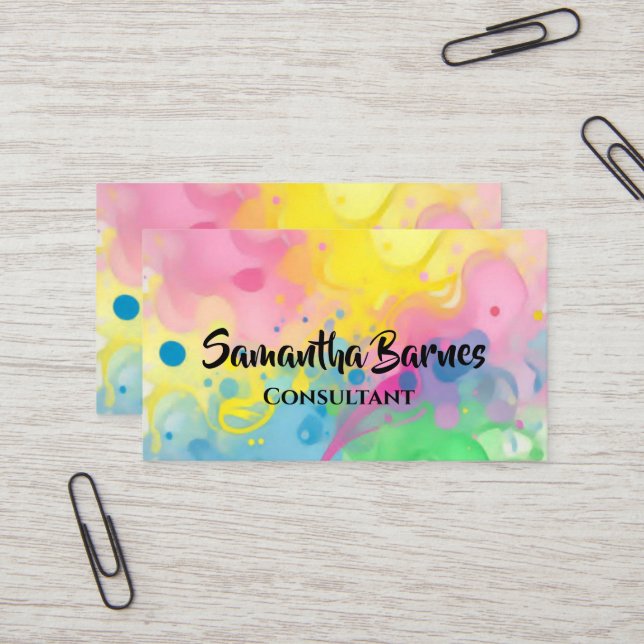 Splash Art Business Card Visitenkarte (Vorderseite/Rückseite Beispiel)