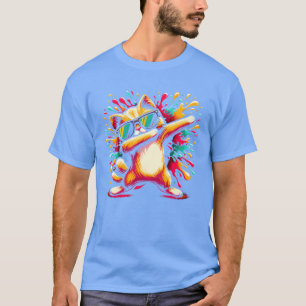 Splash Art Dubbing Cat Sonnenbrille Kitten Cats Ju T-Shirt
