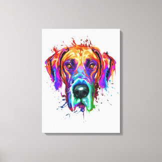 Splash Art Great Dane Puppy Lover Geschenke Leinwanddruck