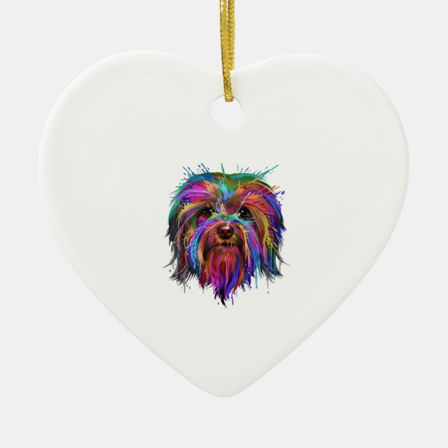 Splash Art Havanese Niedlich Bichon Habanero Gesch Keramik Ornament (Vorne)