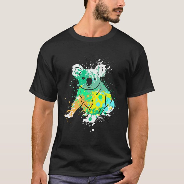 Splash Art Koala Bear Pullover Hoodie (Vorderseite)