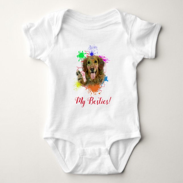 Splash Art mignon Golden Retriever Chien Baby Body (Devant)