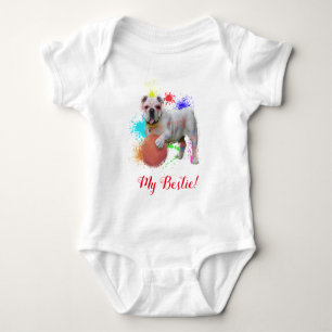 Splash Art Niedlich British Bulldog Baby Bodysuit Strampler
