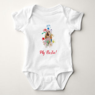 Splash Art Niedlich Cockapoo Dog Baby Bodysuit Strampler