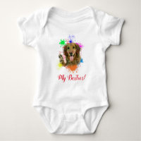 Splash Art Niedlich Golden Retriever Dog Baby Body