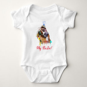 Splash Art Niedlich Pittie Dog Baby Bodysuit Strampler