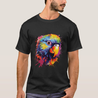 Splash Art Rainbow Lorikeet Parrot Lover farbenfro T-Shirt
