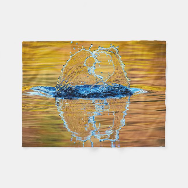 Splash auf einen Fall Abend Fleecedecke (Vorderseite (Horizontal))