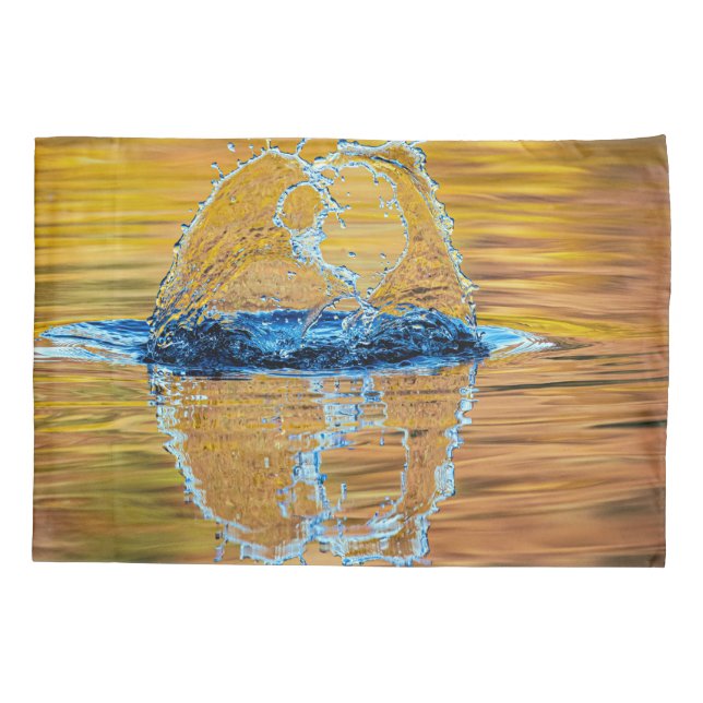 Splash auf einen Fall Abend Kissenbezug (Rückseite)