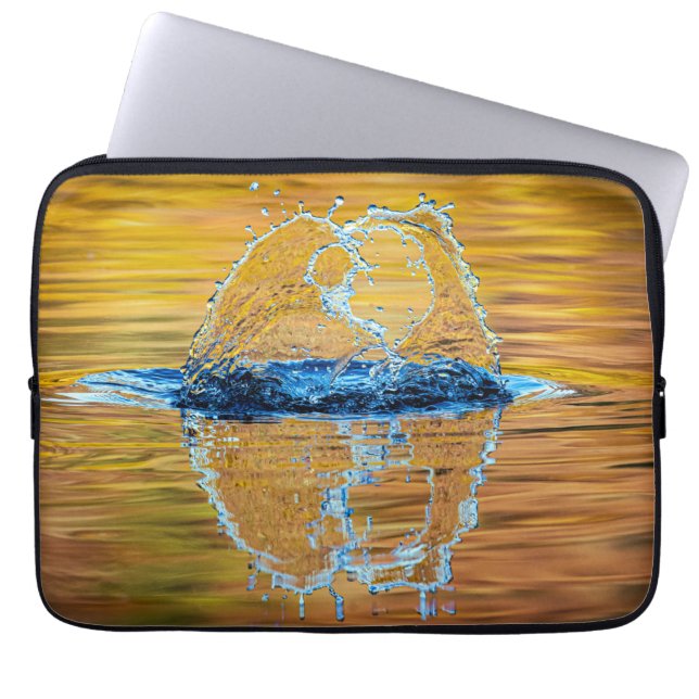 Splash auf einen Fall Abend Laptopschutzhülle (Vorderseite)