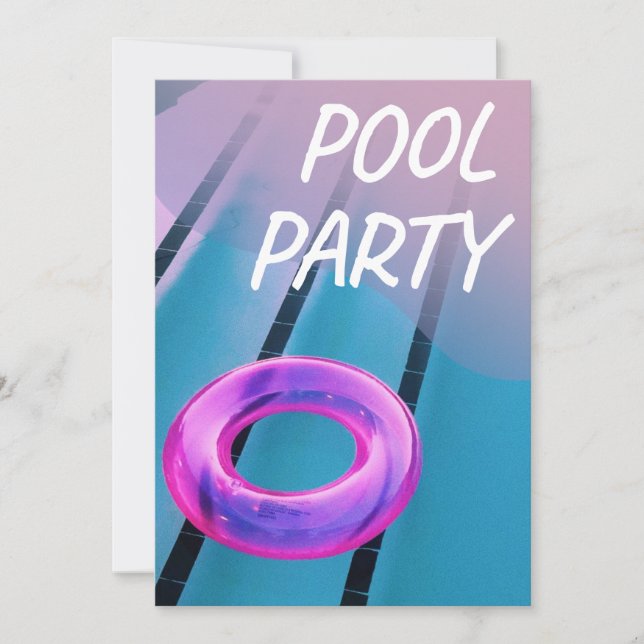 Splash Bash: Pool-Party Einladung (Vorderseite)