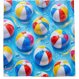 Splash beach ball shower duschvorhang